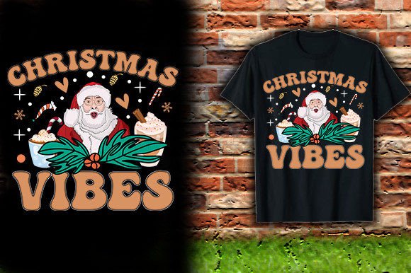 Christmas Vibes Vector Art for Graphics and T-Shirt Designs