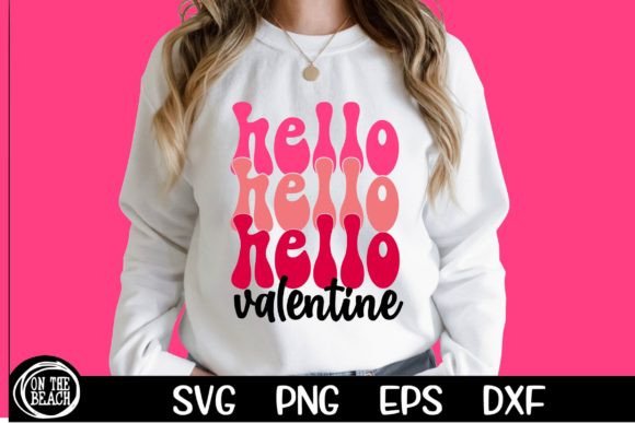 Hello Valentine SVG: Retro Graphics for T-Shirt Designs