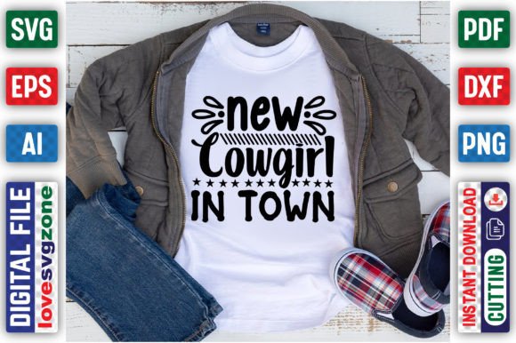 New Cowgirl in Town: Graphics for T-Shirt Designs