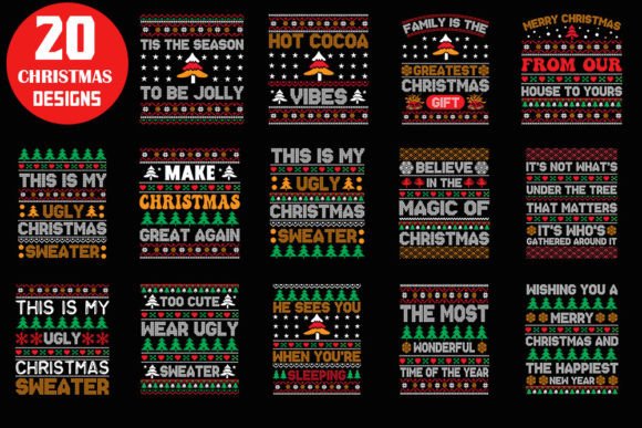 Ugly Sweater Svg Bundle for Graphics & T-Shirt Designs