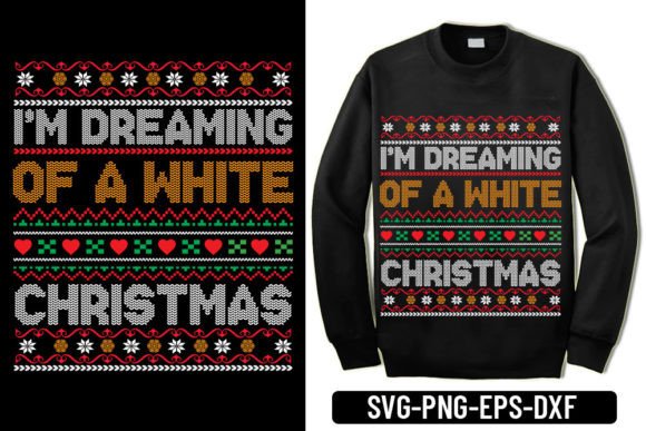 Ugly Sweater T-Shirt Design: Crafting with White Christmas