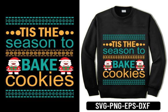 Ugly Sweater Tis the Season to Bake Coo T-Shirt Graphics